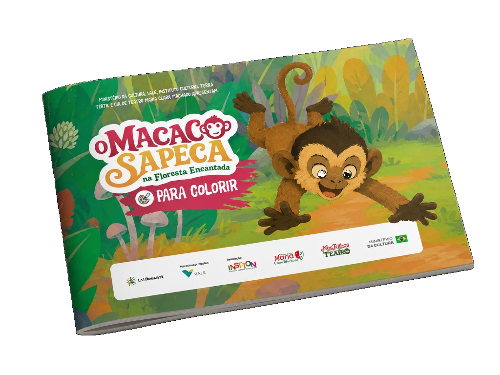Livreto O Macaco Sapeca na Floresta Encantada para colorir